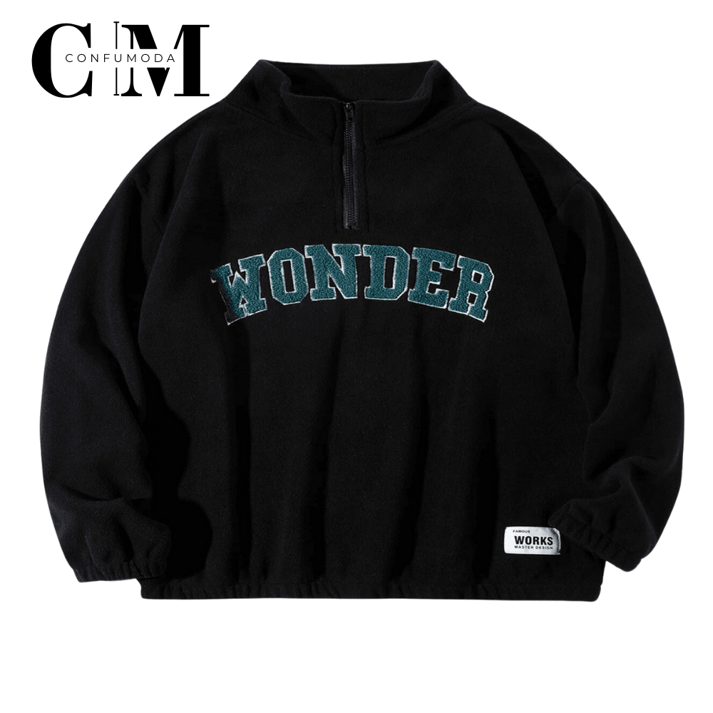 Sudadera de Polar con Bordado 'Wonder' – Unisex.