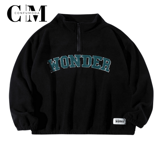Sudadera de Polar con Bordado 'Wonder' – Unisex.