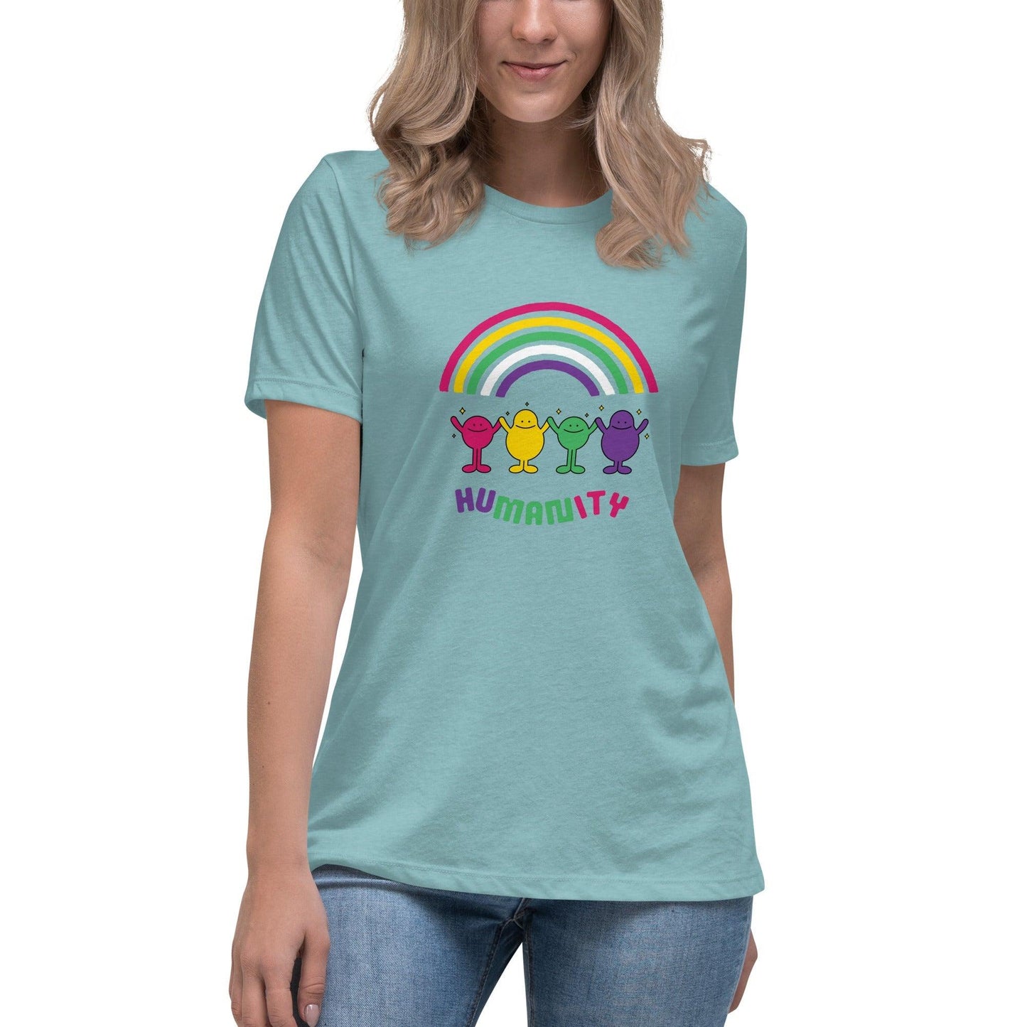 Camiseta suelta "Colores-humanity" - TopShopperSpot