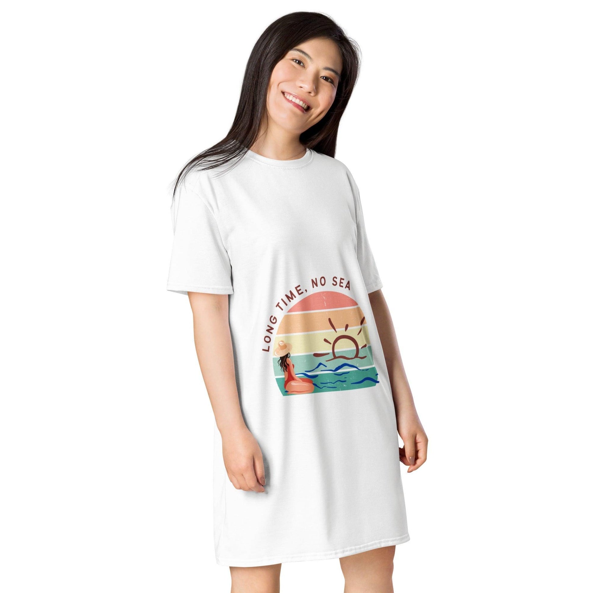 Vestido camiseta "Long Time, no sea" - TopShopperSpot